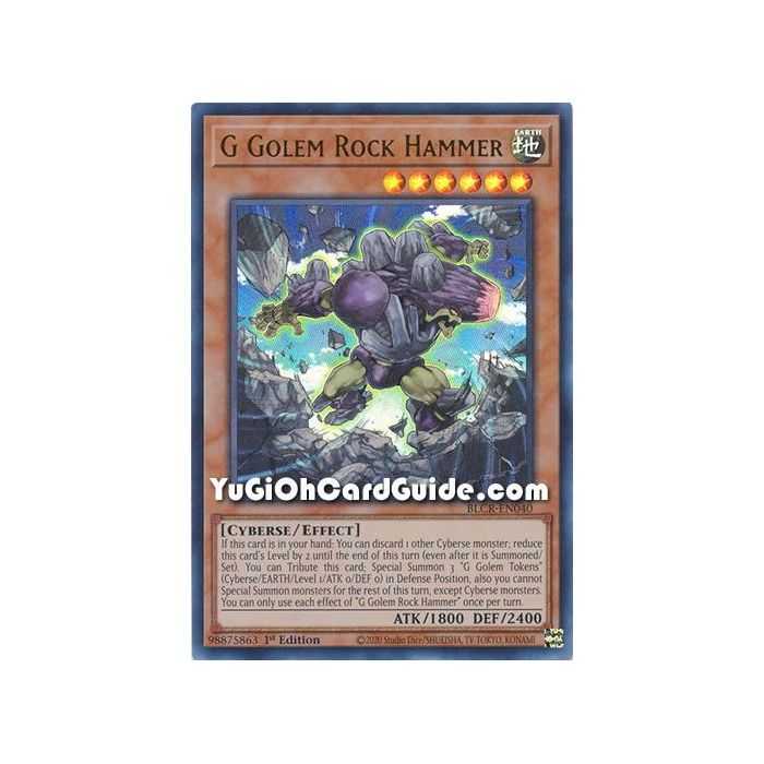 G Golem Rock Hammer (Ultra Rare) – Battles of Legend Crystal Revenge | Carta YUGIOH en México