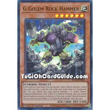 G Golem Rock Hammer (Ultra Rare) – Battles of Legend Crystal Revenge | Carta YUGIOH en México