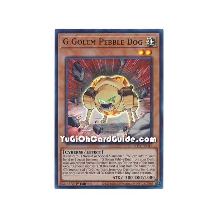 G Golem Pebble Dog (Ultra Rare) – Battles of Legend Crystal Revenge | Carta YUGIOH en México