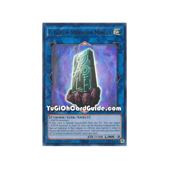 G Golem Stubborn Menhir (Ultra Rare) – Battles of Legend Crystal Revenge | Carta YUGIOH en México