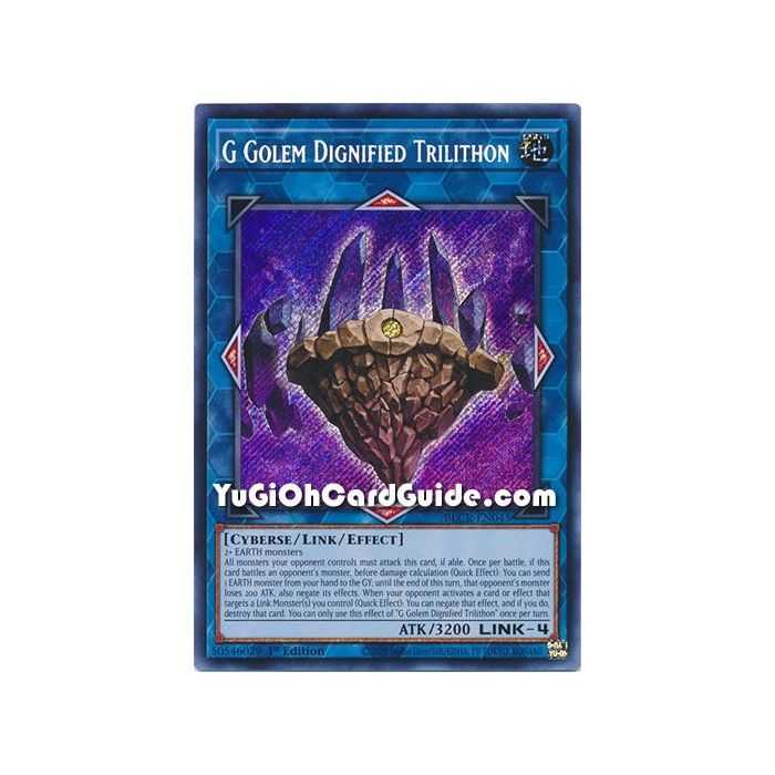 G Golem Dignified Trilithon (Secret Rare) – Battles of Legend Crystal Revenge | Carta YUGIOH en México