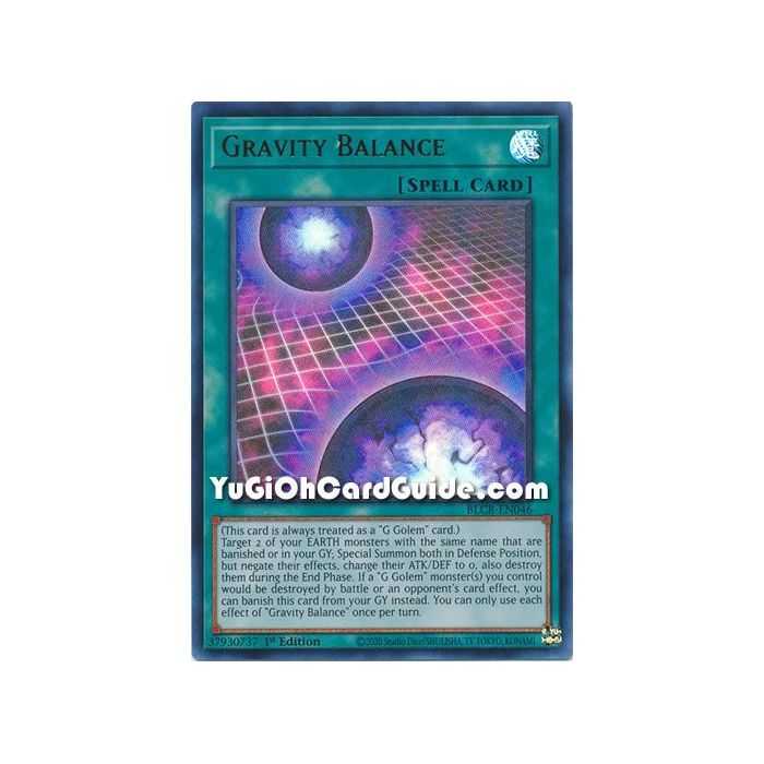 Gravity Balance (Ultra Rare) – Battles of Legend Crystal Revenge | Carta YUGIOH en México