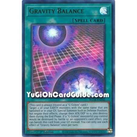 Gravity Balance (Ultra Rare) – Battles of Legend Crystal Revenge | Carta YUGIOH en México