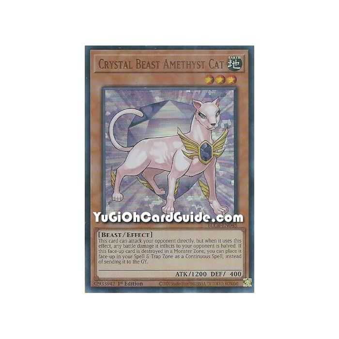 Crystal Beast Amethyst Cat (Ultra Rare) – Battles of Legend Crystal Revenge | Carta YUGIOH en México