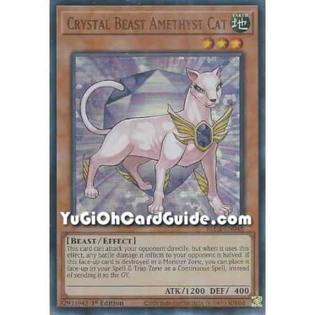 Crystal Beast Amethyst Cat (Ultra Rare) – Battles of Legend Crystal Revenge | Carta YUGIOH en México