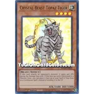 Crystal Beast Topaz Tiger (Ultra Rare) – Battles of Legend Crystal Revenge | Carta YUGIOH en México