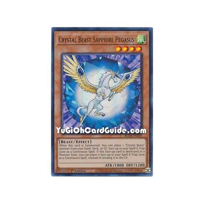Crystal Beast Sapphire Pegasus (Ultra Rare) – Battles of Legend Crystal Revenge | Carta YUGIOH en México