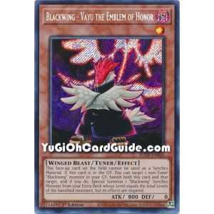 Blackwing - Vayu the Emblem of Honor (Secret Rare) – Battles of Legend Crystal Revenge | Carta YUGIOH en México