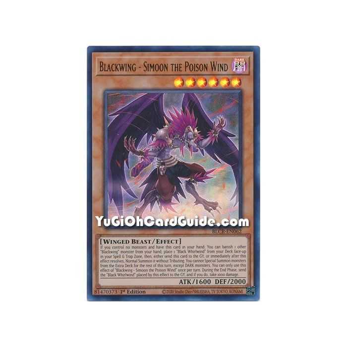 Blackwing - Simoon the Poison Wind (Ultra Rare) – Battles of Legend Crystal Revenge | Carta YUGIOH en México