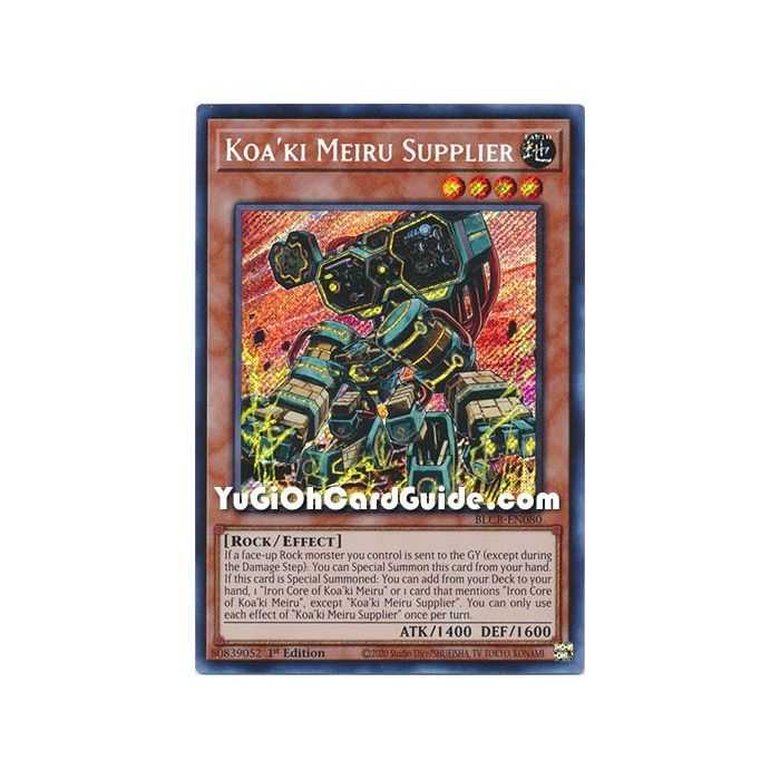 Koa'ki Meiru Supplier (Secret Rare) – Battles of Legend Crystal Revenge | Carta YUGIOH en México