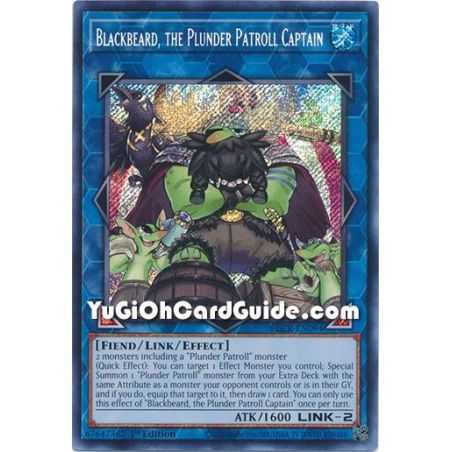 Blackbeard, the Plunder Patroll Captain (Secret Rare) – Battles of Legend Crystal Revenge | Carta YUGIOH en México