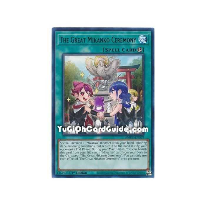 The Great Mikanko Ceremony (Rare) – Amazing Defenders | Carta YUGIOH en México