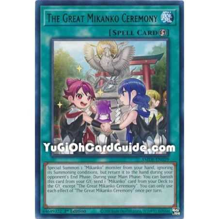The Great Mikanko Ceremony (Rare) – Amazing Defenders | Carta YUGIOH en México