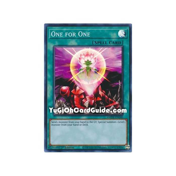 One for One (Super Rare) – Amazing Defenders | Carta YUGIOH en México