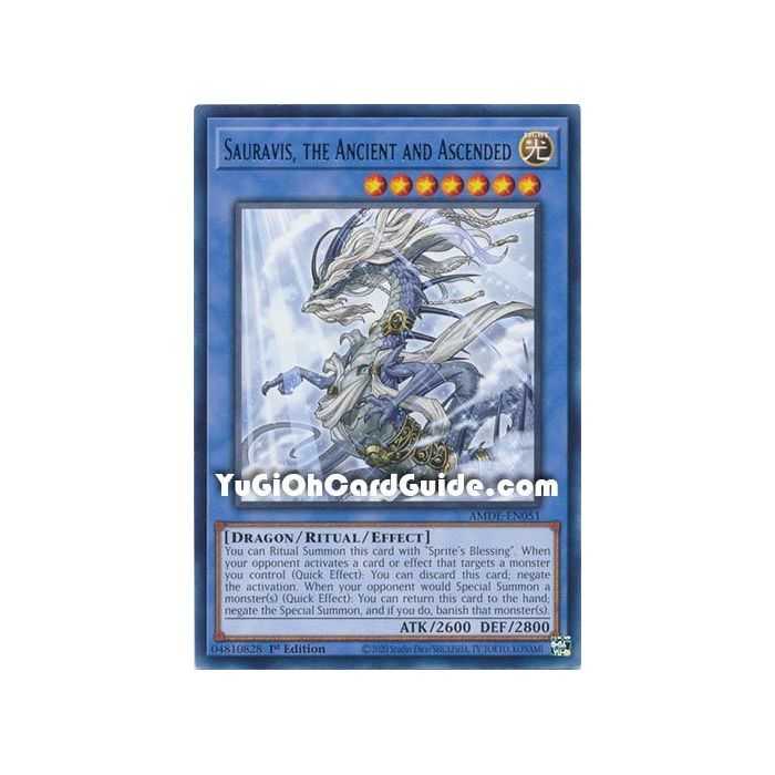 Sauravis, the Ancient and Ascended (Rare) – Amazing Defenders | Carta YUGIOH en México