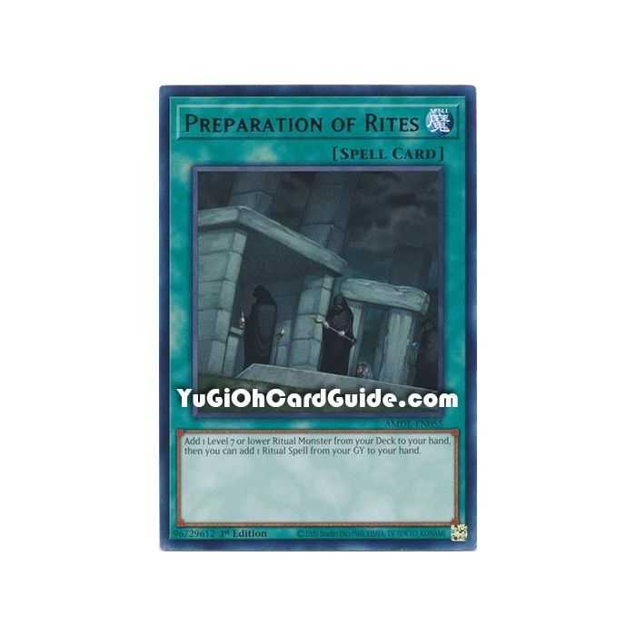 Preparation of Rites (Rare) – Amazing Defenders | Carta YUGIOH en México