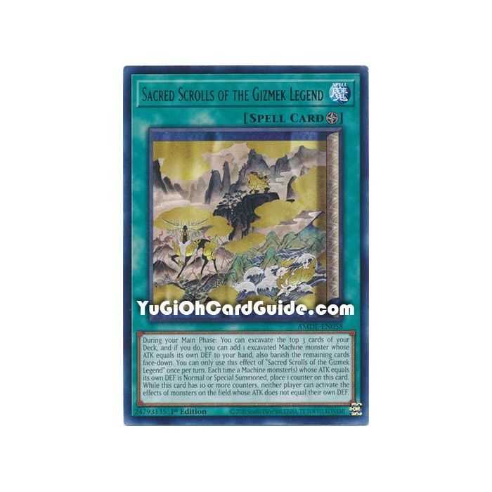 Sacred Scrolls of the Gizmek Legend (Rare) – Amazing Defenders | Carta YUGIOH en México
