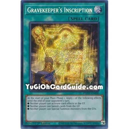 Gravekeeper's Inscription (Secret Rare) – Photon Hipernova | Carta YUGIOH en México