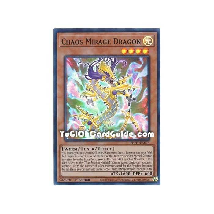 Chaos Mirage Dragon (Super Rare) – Photon Hipernova | Carta YUGIOH en México