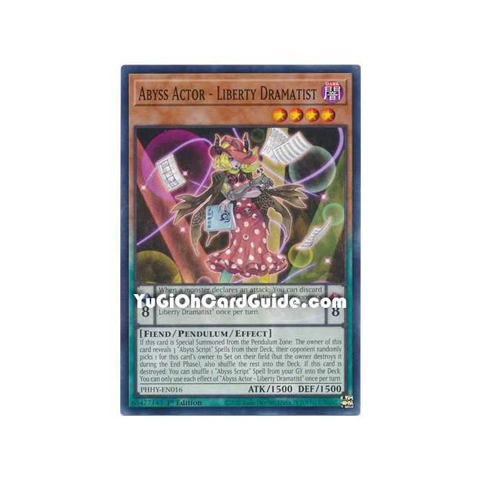 Abyss Actor - Liberty Dramatist (Common) – Photon Hipernova | Carta YUGIOH en México