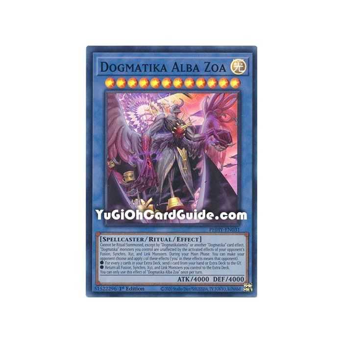 Dogmatika Alba Zoa (Super Rare) – Photon Hipernova | Carta YUGIOH en México