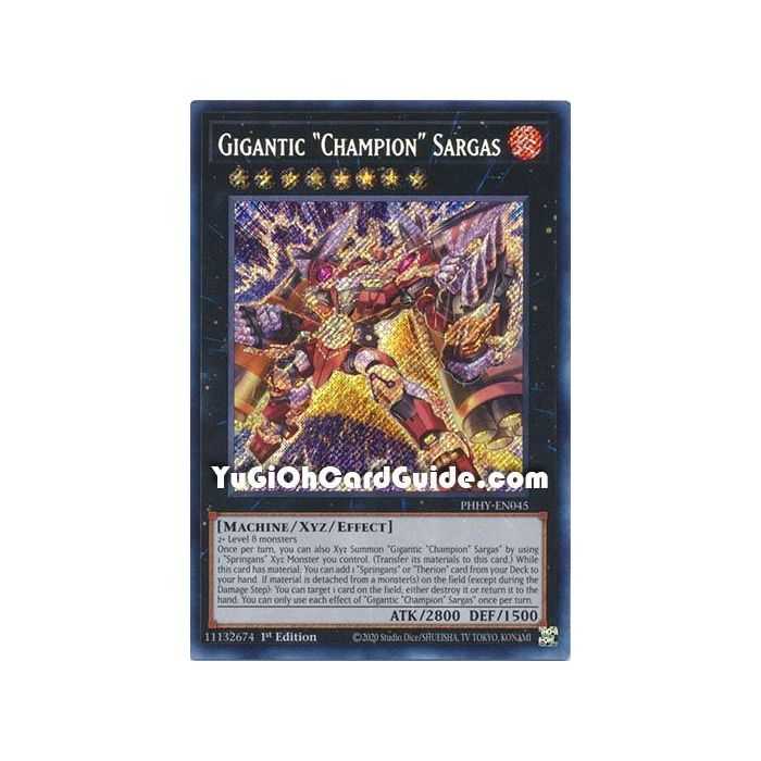 Gigantic "Champion" Sargas (Secret Rare) – Photon Hipernova | Carta YUGIOH en México