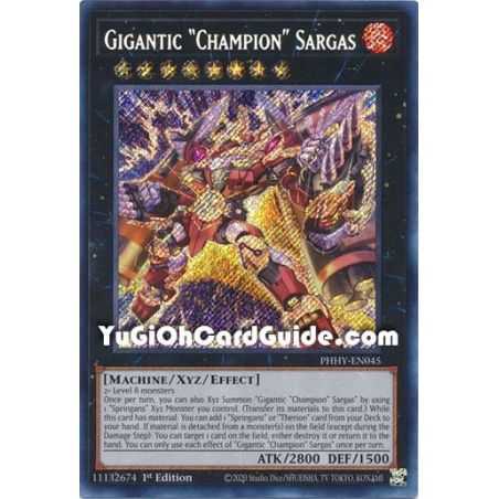 Gigantic "Champion" Sargas (Secret Rare) – Photon Hipernova | Carta YUGIOH en México