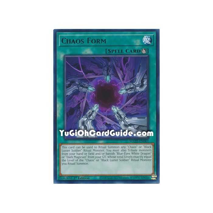 Chaos Form (Rare) – Maze of Memories | Carta YUGIOH en México