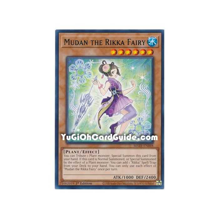 Mudan the Rikka Fairy (Rare) – Maze of Memories | Carta YUGIOH en México