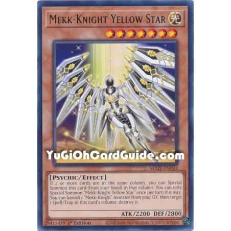 Mekk-Knight Yellow Star (Rare) – Maze of Memories | Carta YUGIOH en México