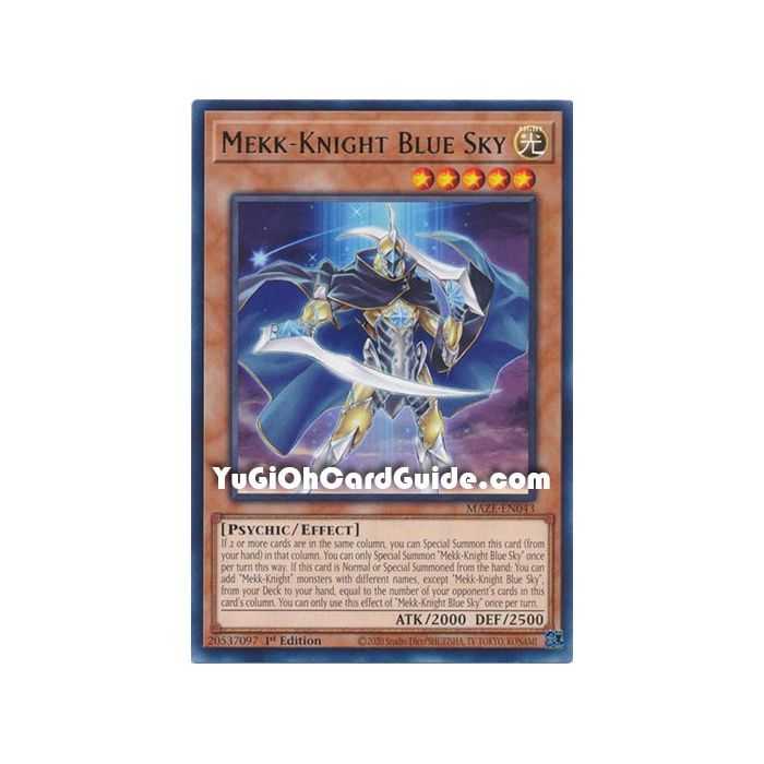 Mekk-Knight Blue Sky (Rare) – Maze of Memories | Carta YUGIOH en México