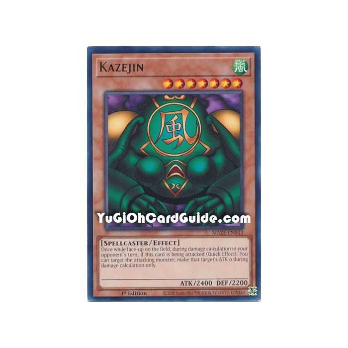 Kazejin (Rare) – Maze of Memories | Carta YUGIOH en México