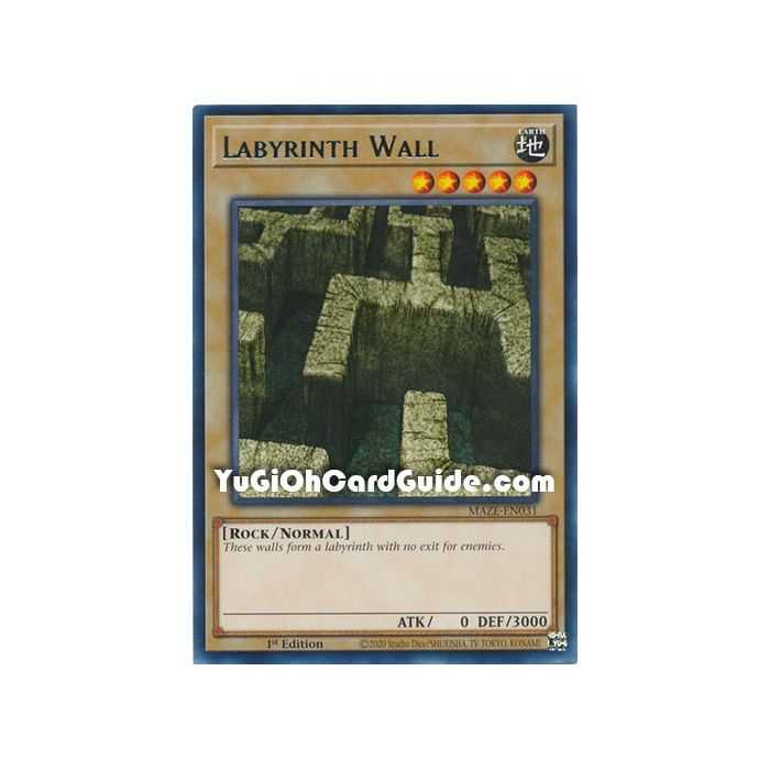 Labyrinth Wall (Rare) – Maze of Memories | Carta YUGIOH en México