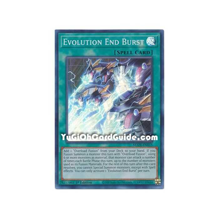 Evolution End Burst (Super Rare) – Maze of Memories | Carta YUGIOH en México