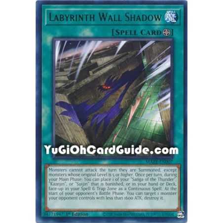 Labyrinth Wall Shadow (Rare) – Maze of Memories | Carta YUGIOH en México