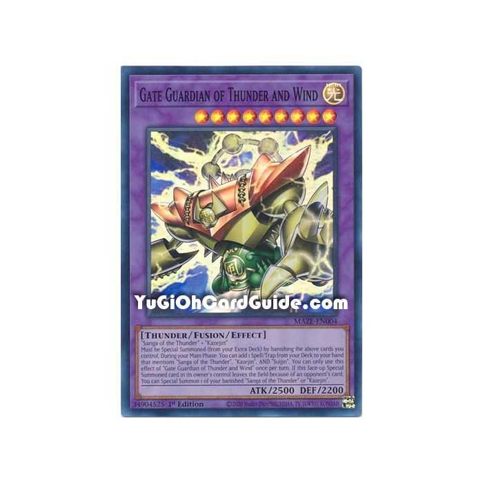 Gate Guardian of Thunder and Wind (Super Rare) – Maze of Memories | Carta YUGIOH en México