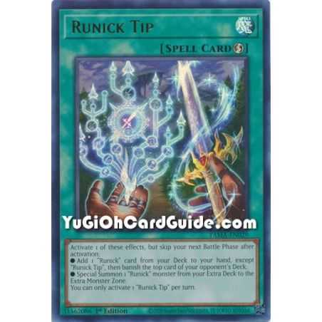 Runick Tip (Collector Rare) – Tactical Masters | Carta YUGIOH en México