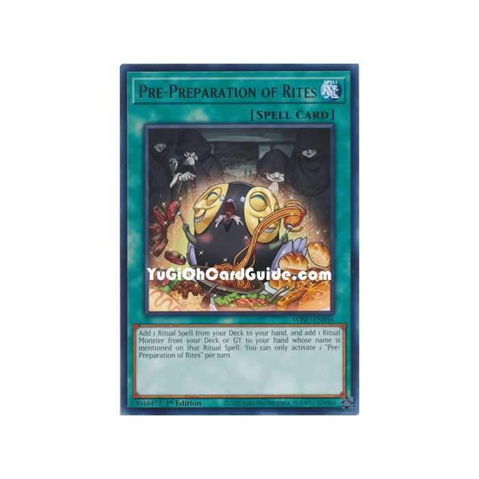 Pre-Preparation of Rites (Rare) – Wild Survivors | Carta YUGIOH en México