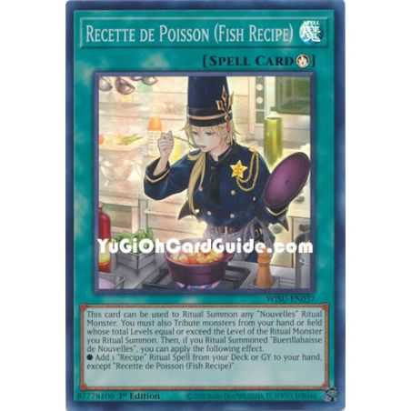 Recette de Poisson (Fish Recipe) (Super Rare) – Wild Survivors | Carta YUGIOH en México