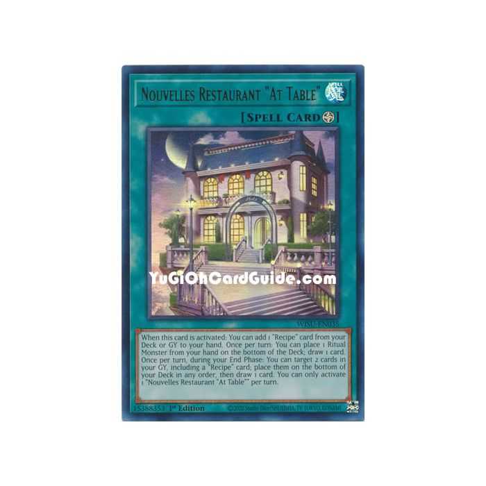 Nouvelles Restaurant At Table"" (Ultra Rare) – Wild Survivors | Carta YUGIOH en México