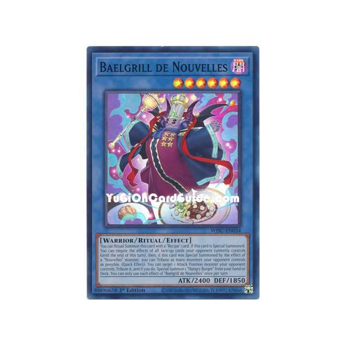 Baelgrill de Nouvelles (Super Rare) – Wild Survivors | Carta YUGIOH en México