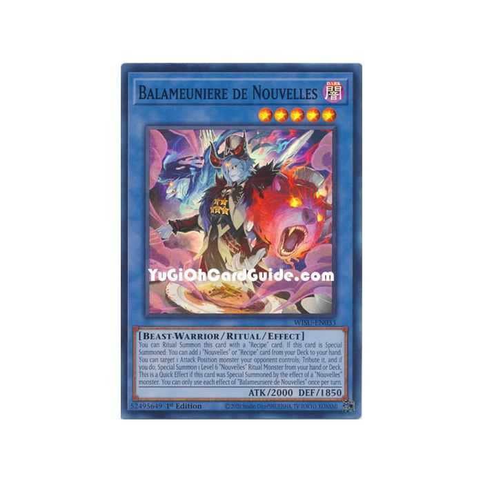 Balameuniere de Nouvelles (Super Rare) – Wild Survivors | Carta YUGIOH en México