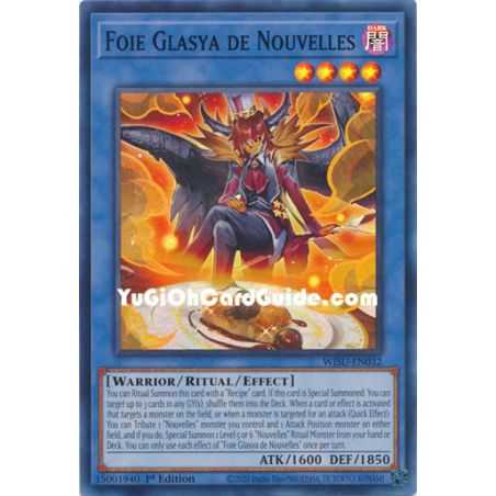 Foie Glasya de Nouvelles (Super Rare) – Wild Survivors | Carta YUGIOH en México