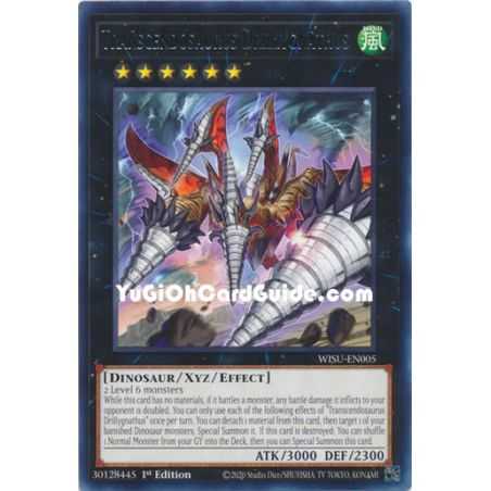 Transcendosaurus Drillygnathus (Rare) – Wild Survivors | Carta YUGIOH en México
