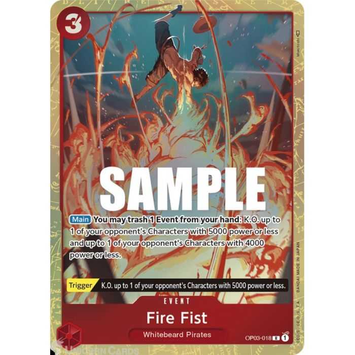 Fire Fist (Alternate Rare) – OP3 Pillars of Strength | Carta ONE PIECE en México