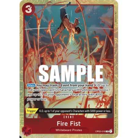 Fire Fist (Alternate Rare) – OP3 Pillars of Strength | Carta ONE PIECE en México