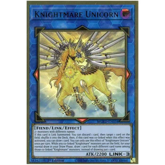 Knightmare Unicorn (Premium Gold Rare) – Maximum Gold El Dorado | Carta YUGIOH en México