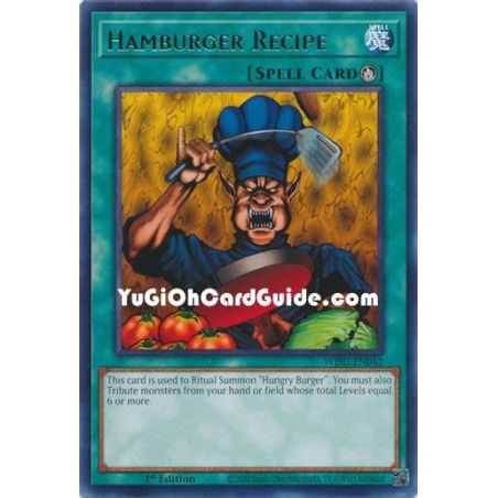 Hamburger Recipe (Rare) – Wild Survivors | Carta YUGIOH en México