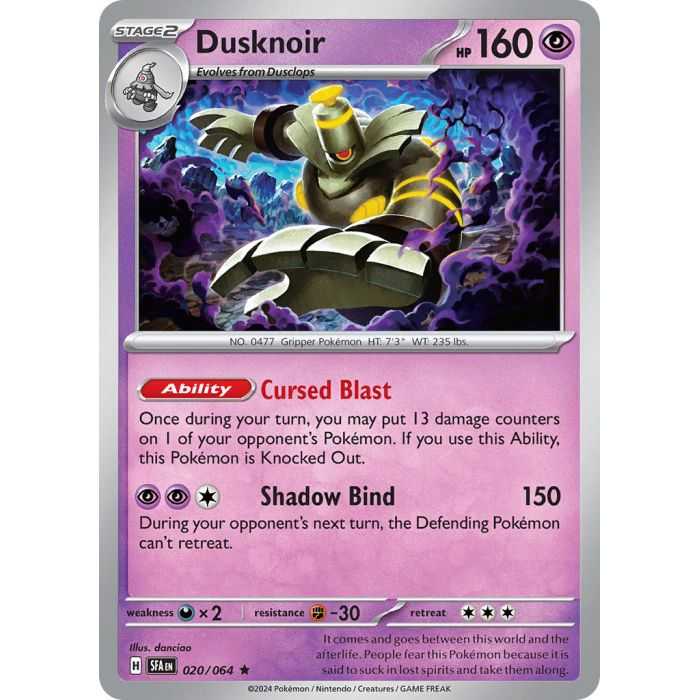 Dusknoir (Rare Holofoil) – SV6.5 Shrouded Fable | Carta POKEMON en México