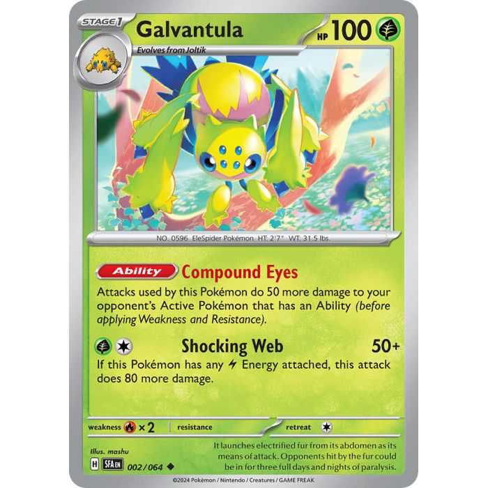 Galvantula (Uncommon/Reverse Holofoil) – SV6.5 Shrouded Fable | Carta POKEMON en México